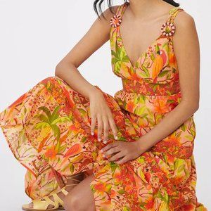 NWT like NEW Farm Rio Tropical Tiered Maxi Dress